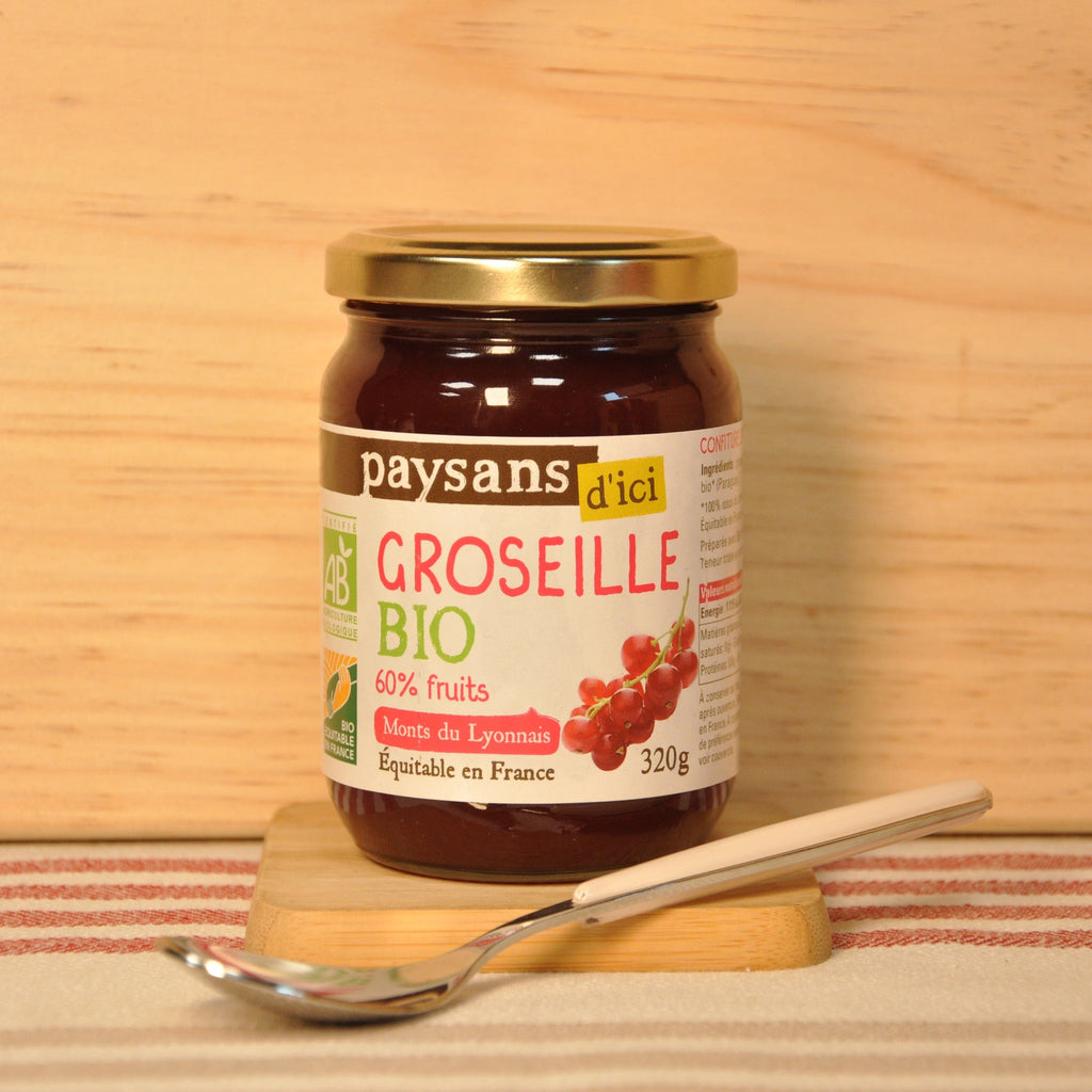 Confiture de groseille BIO - 320g Ethiquable vrac-zero-dechet-ecolo-saint-andre-cubza