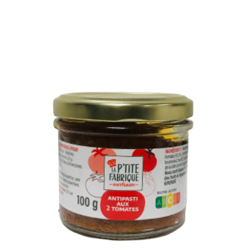 Antipasti aux 2 tomates - Recette à tartiner (100g) La P'tite Fabrique - Anti Gapsi vrac-zero-dechet-ecolo-saint-andre-cubza