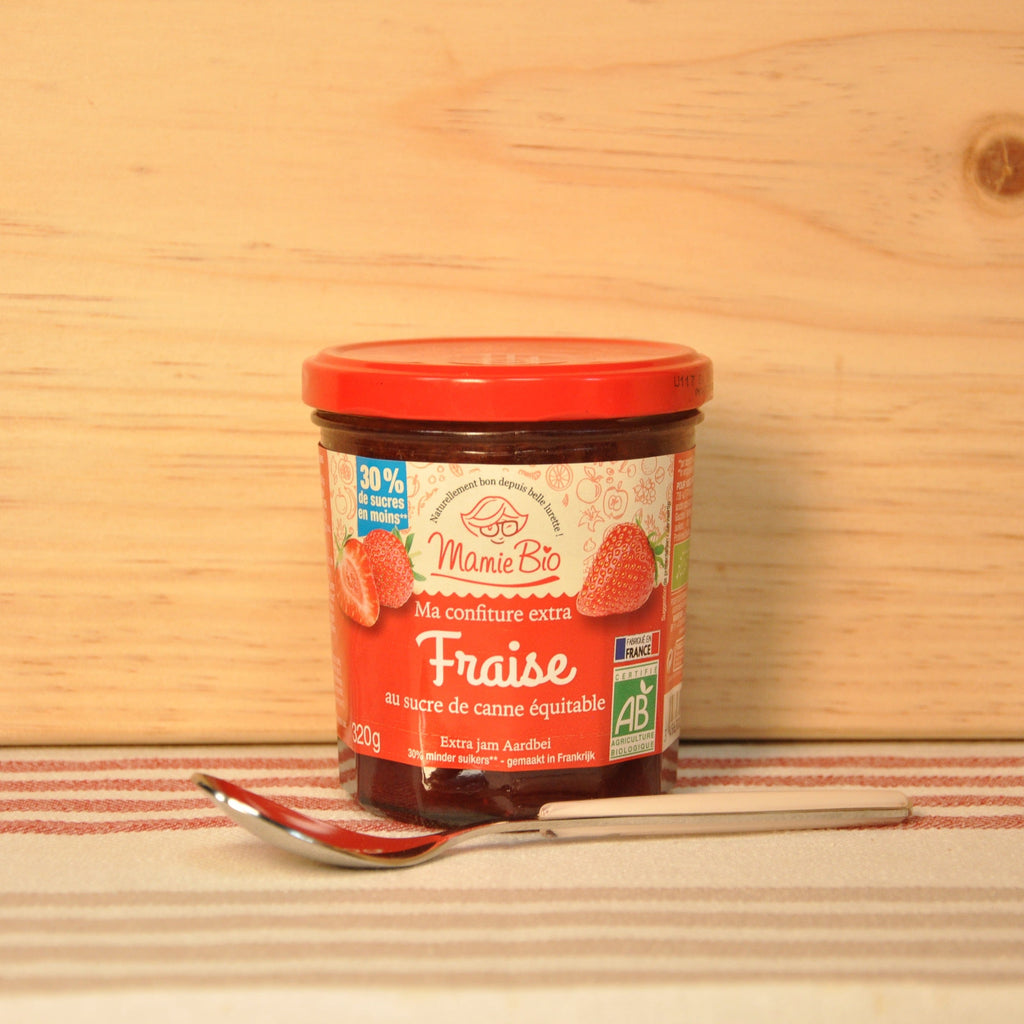 Confiture de fraise extra - 320g Mamie Bio vrac-zero-dechet-ecolo-saint-andre-cubza
