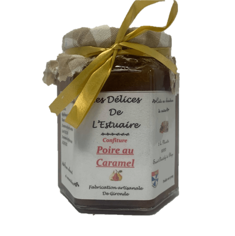 Confiture Poire au Caramel (300g) Délices de l'Estuaire vrac-zero-dechet-ecolo-saint-andre-cubza