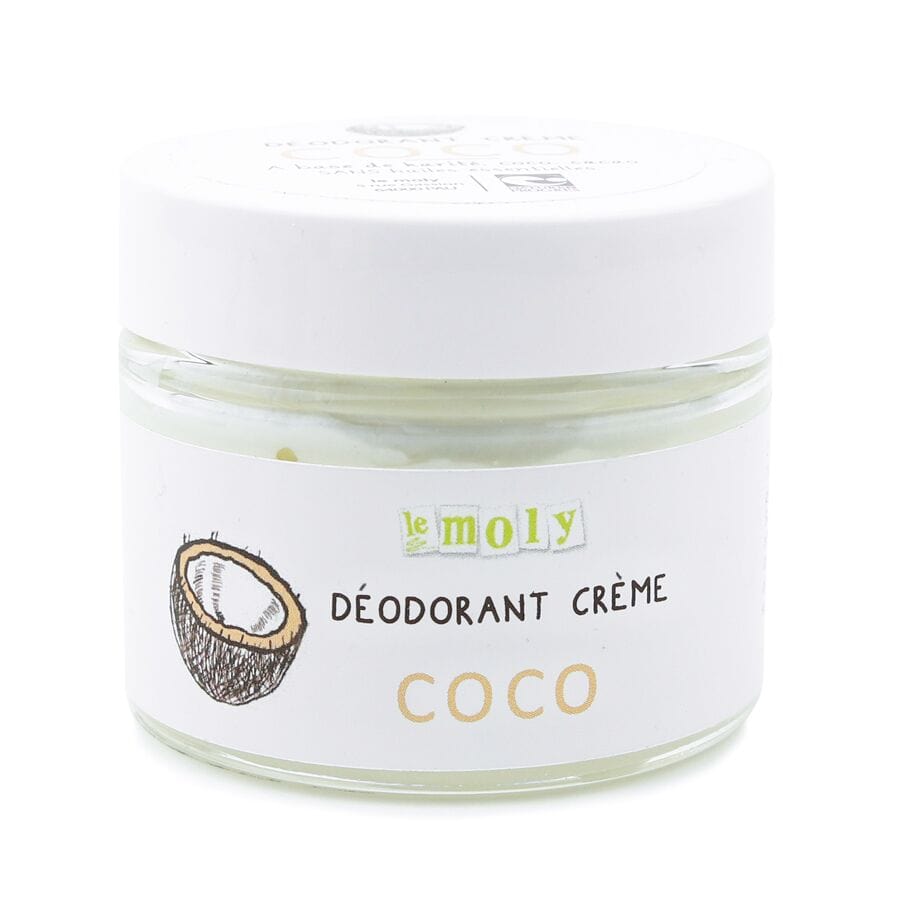 Déodorant crème Coco - Sans bicarbonate ni HE (50 ml) Le Moly vrac-zero-dechet-ecolo-saint-andre-cubza