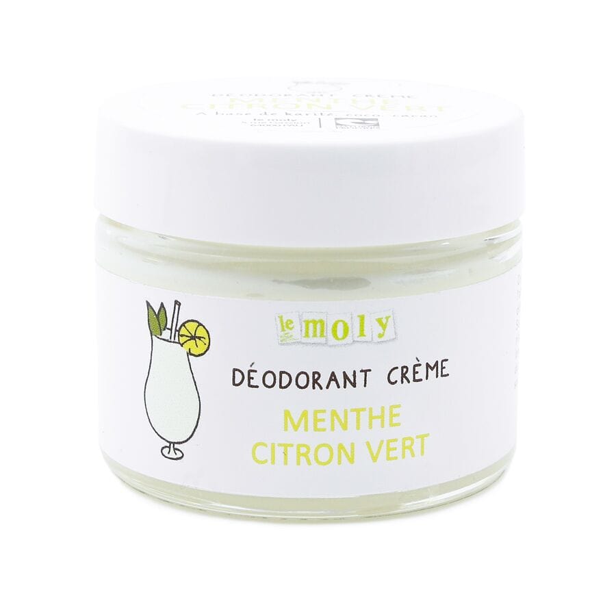 Déodorant crème Menthe Citron vert - Sans bicarbonate ni HE (50 ml) Le Moly vrac-zero-dechet-ecolo-saint-andre-cubza