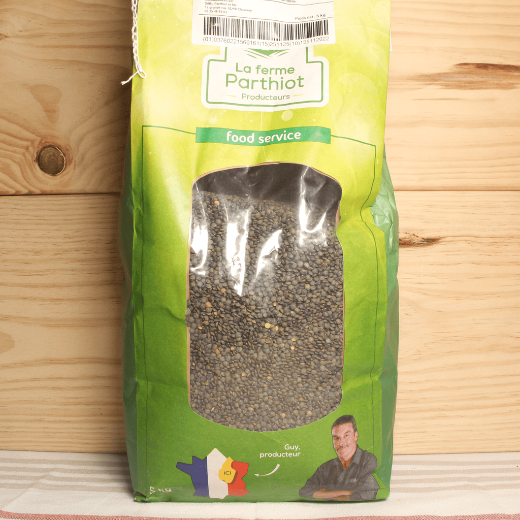 Lentilles vertes de France - 5kg La Ferme Parthiot vrac-zero-dechet-ecolo-saint-andre-cubza