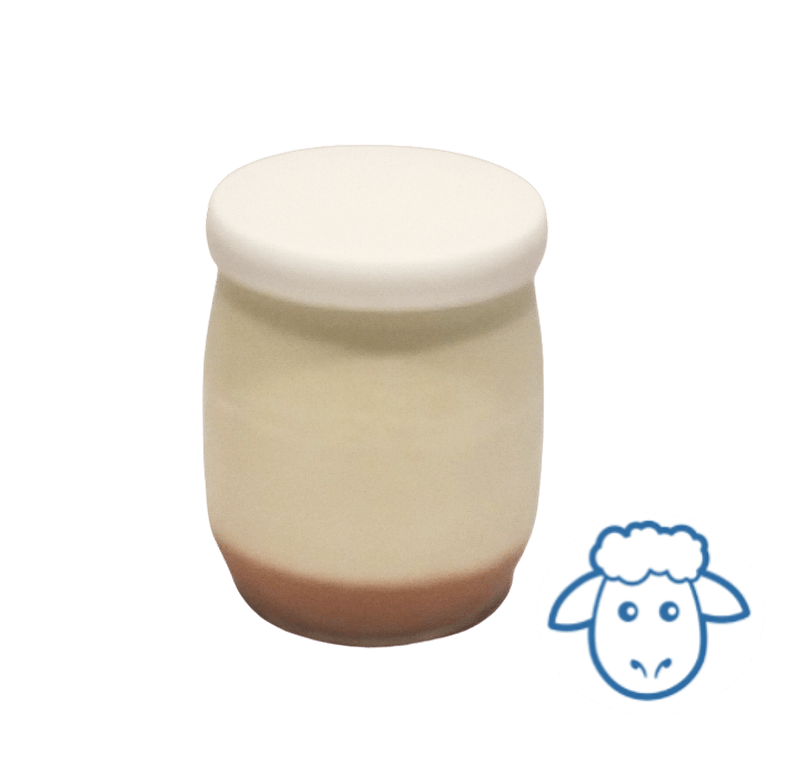 Pot de yaourt brebis nature sur lit de crème de marron (125g) - BIO Aux Brebis Délices vrac-zero-dechet-ecolo-saint-andre-cubza