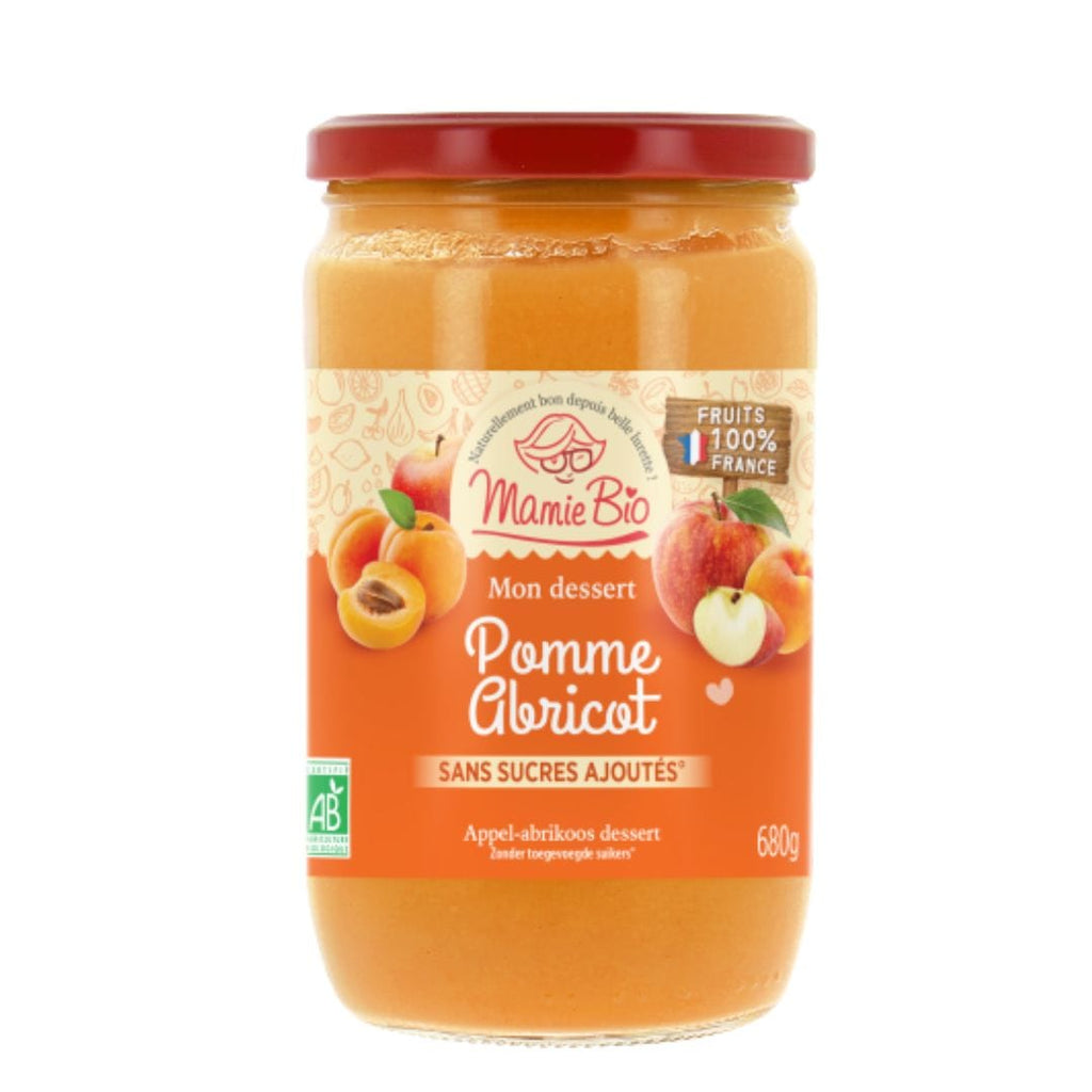 Purée Pomme Abricot sans sucres ajoutés (680g) - BIO Mamie bio vrac-zero-dechet-ecolo-saint-andre-cubza