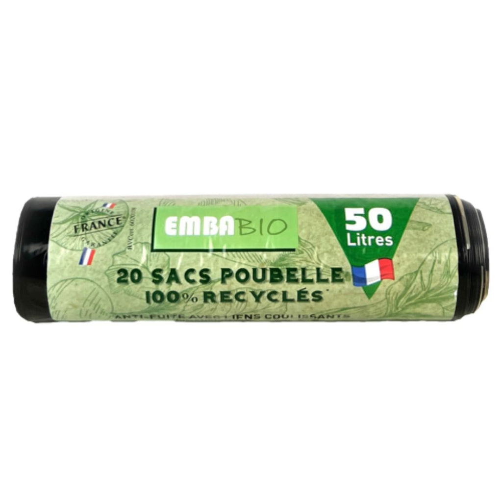 Sacs poubelles recyclés x20 - 50 litres Embabio vrac-zero-dechet-ecolo-saint-andre-cubza