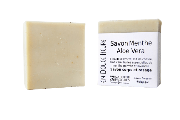 Savon surgras Menthe Aloe Vera - CORPS & RASAGE (100g) En Douce Heure vrac-zero-dechet-ecolo-saint-andre-cubza